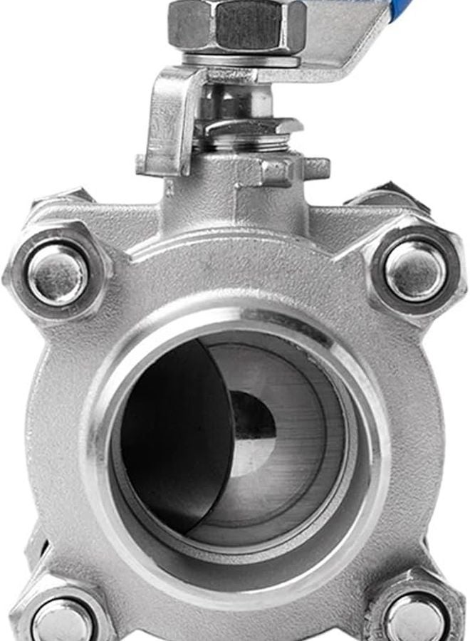 304 Stainless Steel Full Bore Welded Ball Valve DN25 High Temperature Water Switch - Image 2