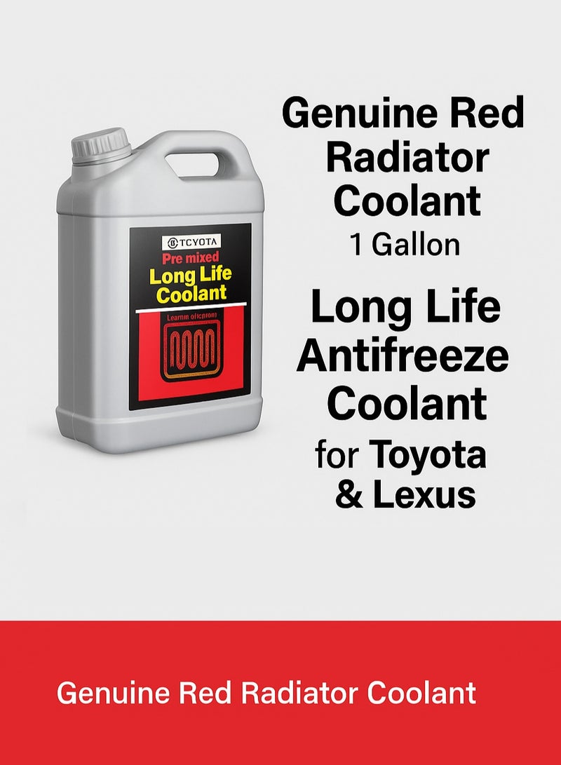 TOYOTA Genuine Red Radiator Coolant – 1 Gallon – Long Life Antifreeze Coolant For & Lexus, - Image 5