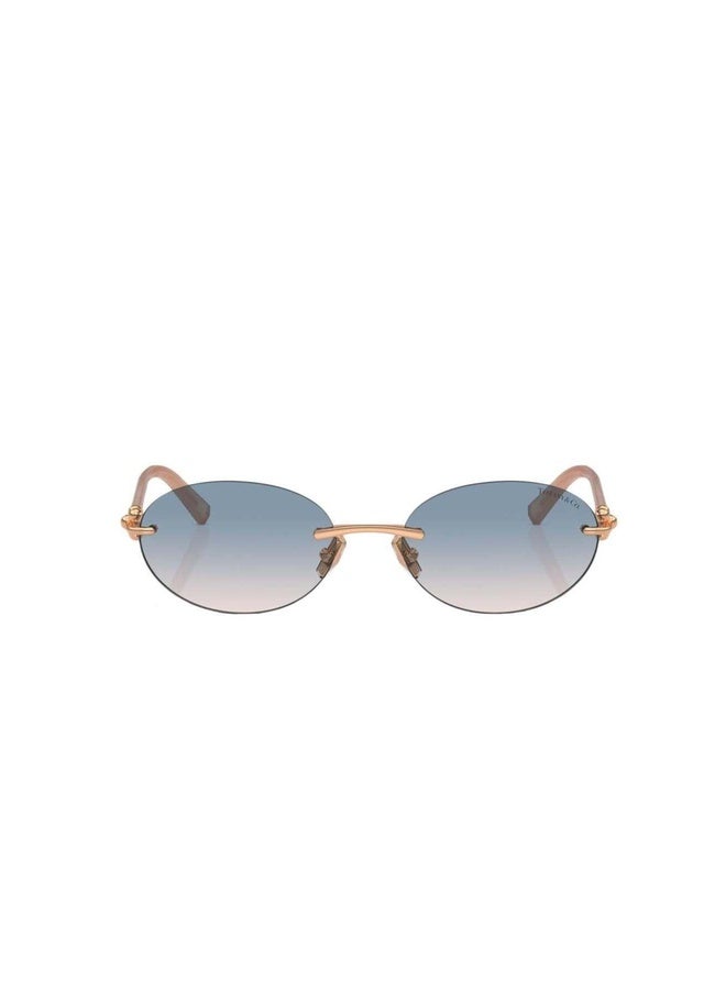 Tiffany Unisex OVAL  SUNGLASSES- TF 3104D - lense size:56mm - ROSE GOLD - Image 1