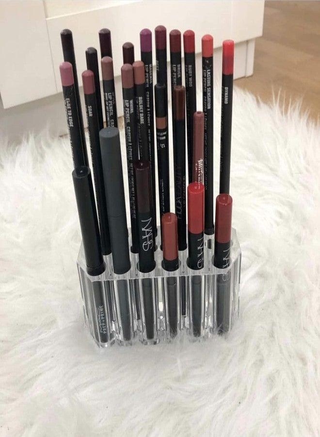GALV 26 slot makeup brush holder, clear cosmetic storage display holder, makeup brush pencil organization,makeup brush holder. acrylic(1 pcs)(transparent) - Image 5