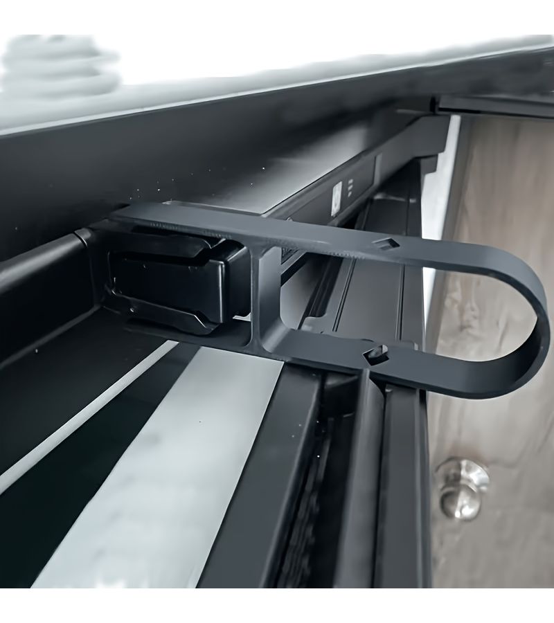 Black RV Refrigerator Door Stopper Storage Support Essentials - Image 3