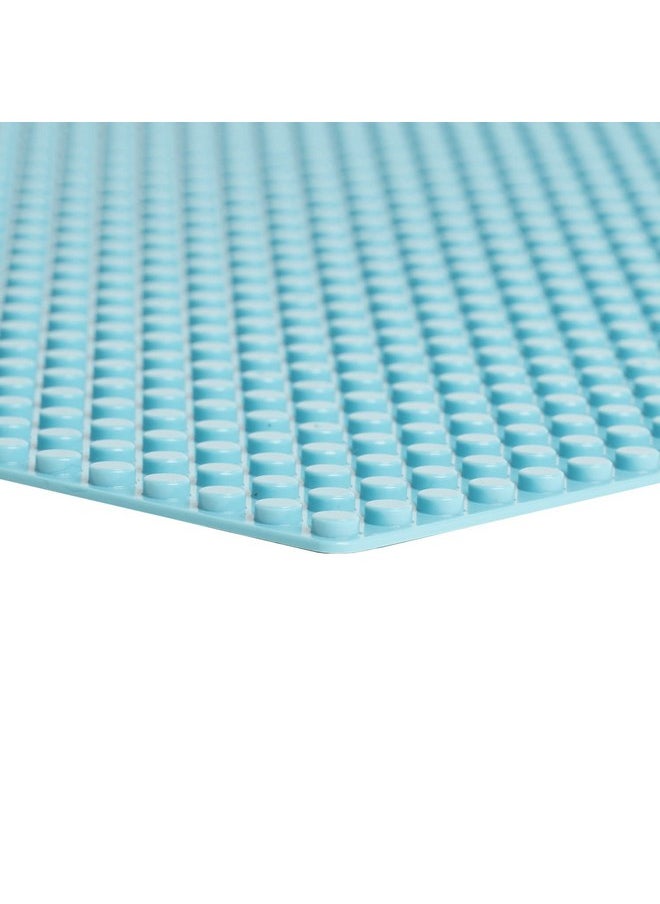 Edu Toys - Edu Toys Base Plastic Plate Board 32 x 32 Pegs/Dots for Classic Building Blocks Bricks Compatible with All Brands - Light Blue - Image 1