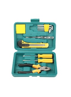 DCELLA DCELLA Hand Tool Kit Tool for Home Use Includes Plier Cutter Measuring Tape 2 Screw Driver Electrical Tester with 5 Allen Keys Tool Set Storage Box  - Image 1