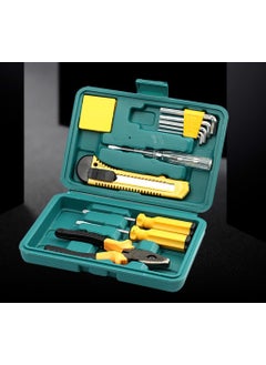 DCELLA DCELLA Hand Tool Kit Tool for Home Use Includes Plier Cutter Measuring Tape 2 Screw Driver Electrical Tester with 5 Allen Keys Tool Set Storage Box  - Image 2