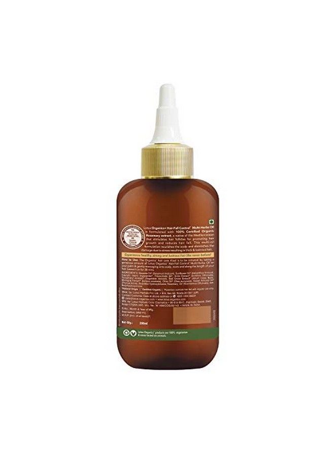 Lotus Organics+ Hair Fall Control Multi Herbs Hair Oil | Red Onion | Sulphate & Paraben Free | All Hair Types | 200Ml  - Image 3
