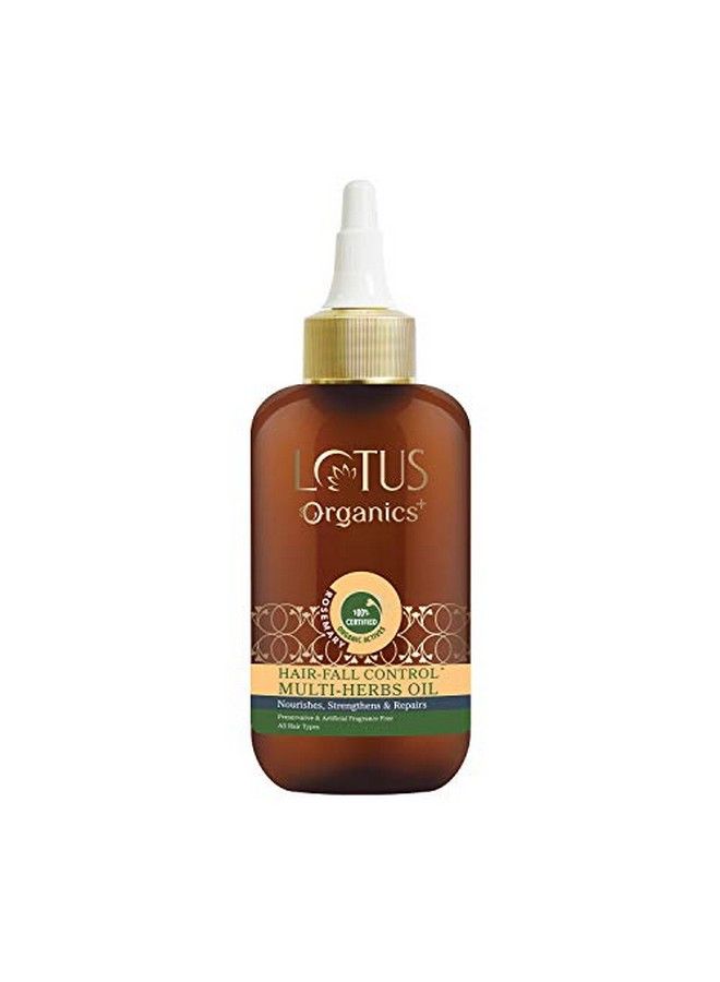 Lotus Organics+ Hair Fall Control Multi Herbs Hair Oil | Red Onion | Sulphate & Paraben Free | All Hair Types | 200Ml  - Image 1
