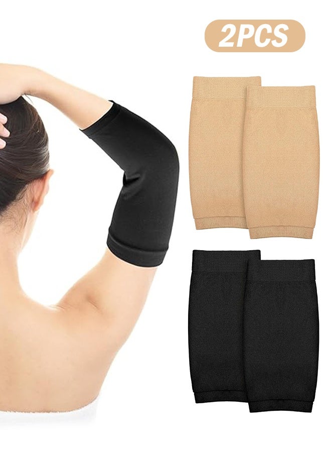 Polish'D 2 Pair Skin Forearm Tattoo Cover Up Band Scar Concealer Compression Sleeve Band, Elastic Compression Arm Sleeves, Arms Shaper Sleeve - Image 1