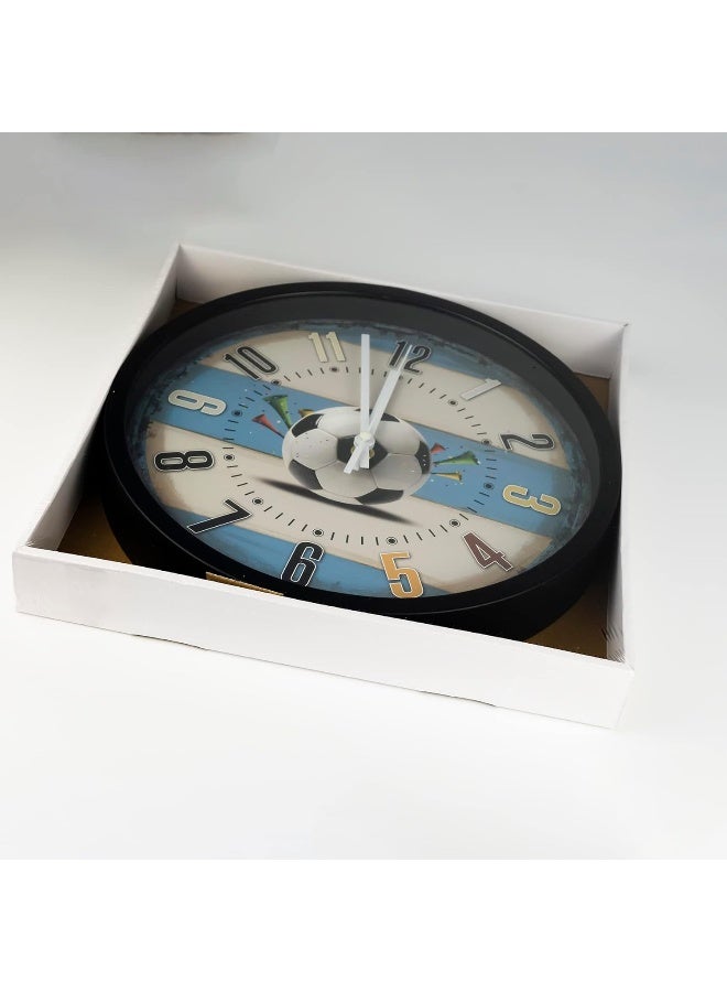 GOGO Home Brand Football Player Scores Goal Wall Clock 30X33 Cm - Image 1