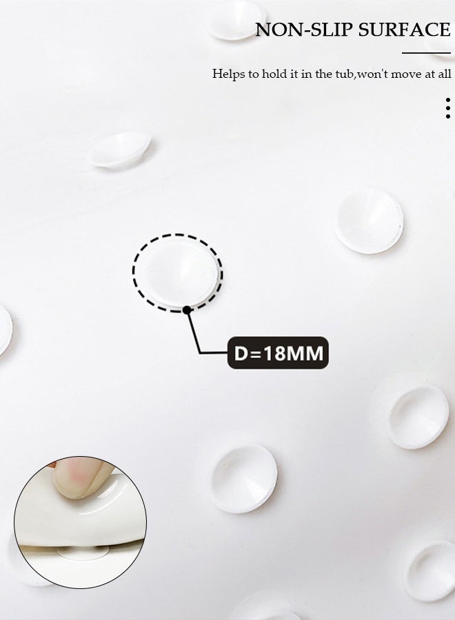 DUNISO حصيرة حمام غير قابلة للانزلاق بنقشة باندا، حصيرة استحمام مقاومة للماء، حصيرة تدليك للقدم مع فتحات تصريف وكؤوس شفط 40*70 سم، حصيرة استحمام للبانيو، المرحاض وأرضيات الحمام - رمادي - Image 3