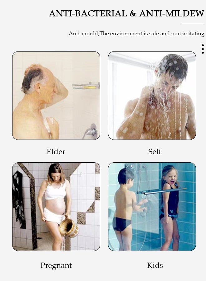 DUNISO حصيرة حمام غير قابلة للانزلاق بنقشة باندا، حصيرة استحمام مقاومة للماء، حصيرة تدليك للقدم مع فتحات تصريف وكؤوس شفط 40*70 سم، حصيرة استحمام للبانيو، المرحاض وأرضيات الحمام - رمادي - Image 4