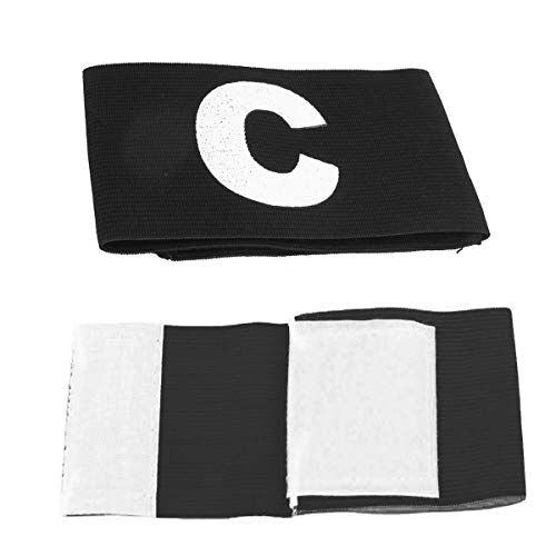 COMOK Football Soccer Elastic Captain Armband Basketball Adjustable Player Bands for Kids and Youth, 5 Pack (Black) - Image 2