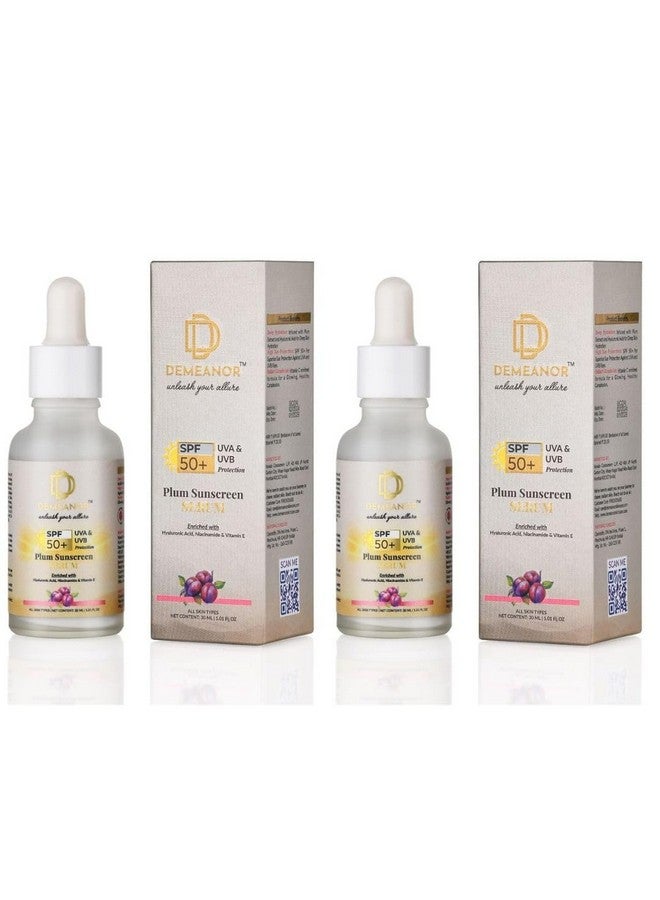 DEMEANOR Serum Boost Sunscreen For All Skin Types Serum Prevent And Fade Dark Patches With The Power Of Spf 50-30ML (Pack of 2) - Image 1