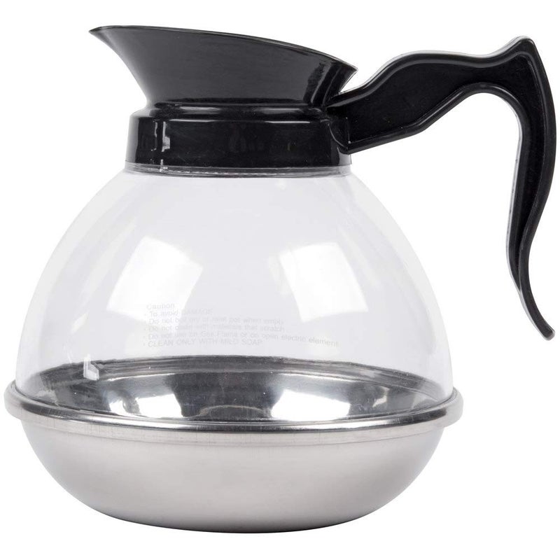 Shoppers Hub PNQ Induction Compatible Coffee Carafe Decanter Pot 2.0 Litre with Poly Carbonate Top and Stainless Steel Base for Ideal Use in Homes, Cafes, Hotels, Restaurants and Catering  - Image 1