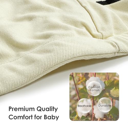 Shiaon Baby Sling Carrier Newborn to Toddler, Adjustable Toddler Carrier Sling Baby Carrier Toddlers Sling Carriers Hip Carriers for 7-40lbs, Beige - Image 3