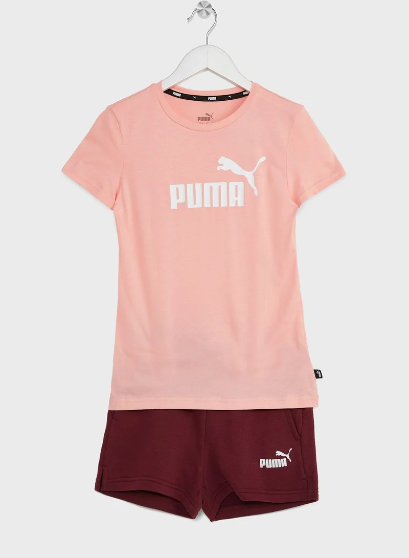 PUMA Kids Logo T-Shirt & Shorts Set