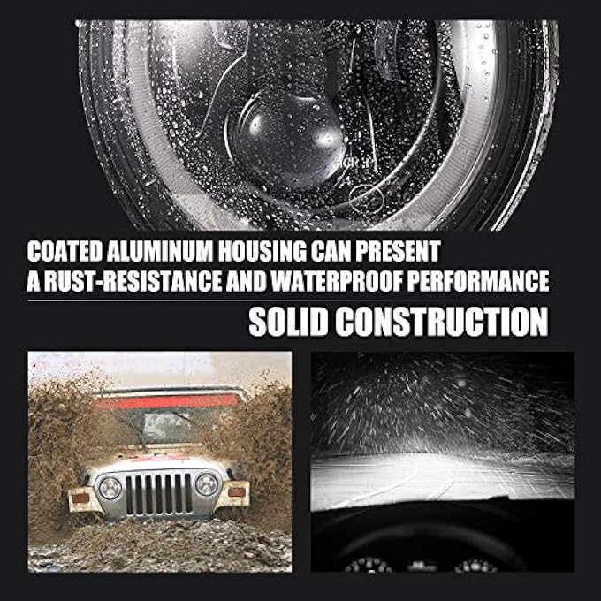 FIERYRED 9 Inch Led Headlights With Drl Compatible With Jeep Wrangler Jl 20182021 High Low Beam Function Halo Angel Eyes Headlight Oem - Image 5