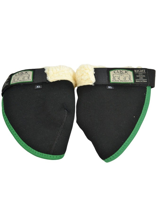 إنتريبيد إنترناشونال واقي عظمة ركبة الحصان، أحذية للعناية بالخيول، واقي عظمة للخيول مع بطانة من الصوف، يمنع تقرحات الركبة وقرح الفراش، واقيات عظمة مقاومة للتمزق للخيول، أسود مع حواف خضراء، مقاس الحصان من 13 إلى 15.9 بوصة - Image 5