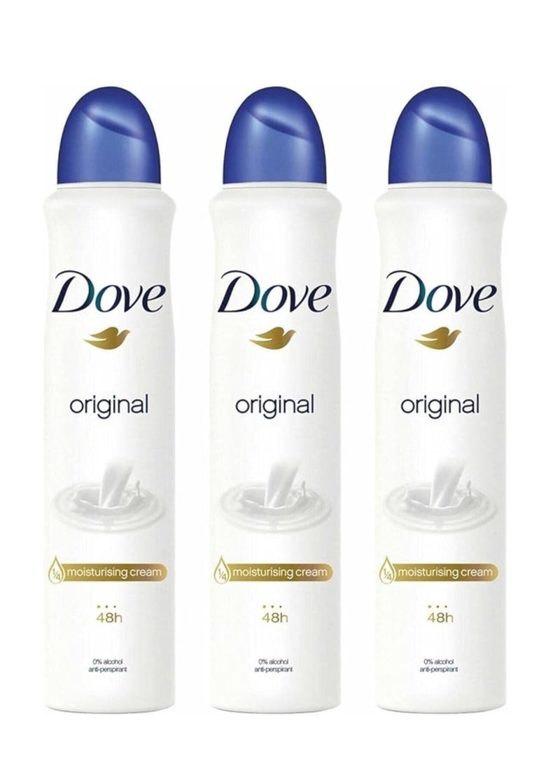 بخاخ الجسم الأصلي من دوف، عبوة من 3 قطع، 250 مل