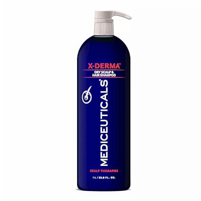 Mediceuticals شامبو علاج فروة الرأس والشعر الجاف X-Derma من Therapro Mediceuticals - 33.8 أونصة - Image 1
