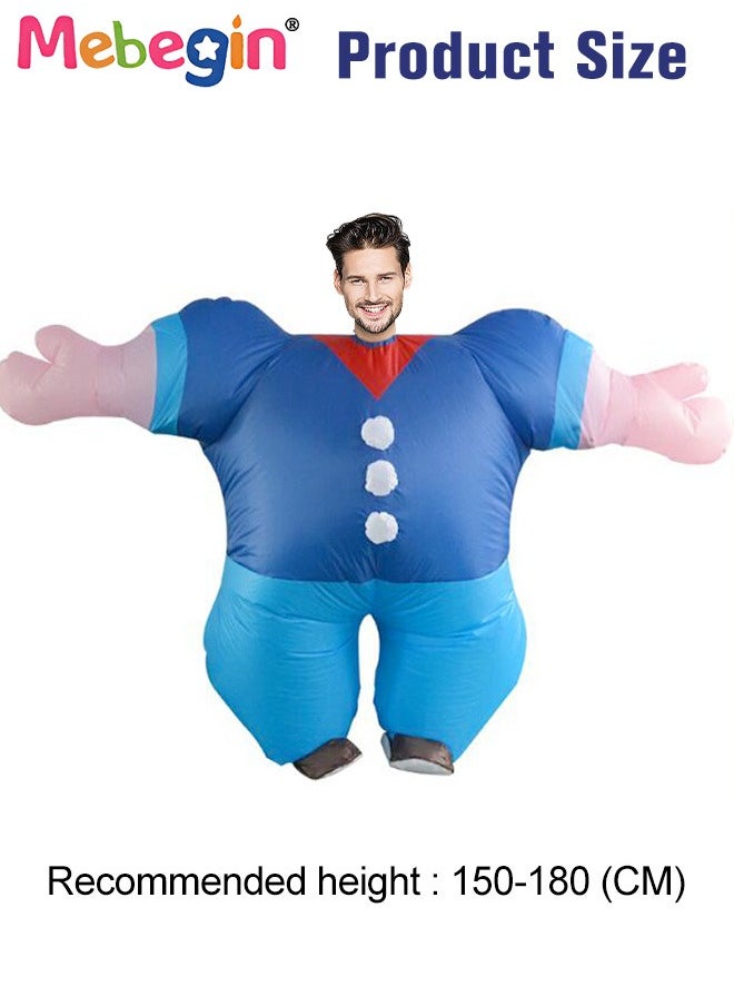MEBEGIN Sailor Shape Inflatable Suit, Funny Sea Man Inflatable Costume with Blower and Battery Case, Creative Blow up Pretend Toy Costume for Dess up Parties, Festivals and Cosplay Games, Suitable 150-195cm Height, 4 AA Batteries Required(Not Included)  - Image 5