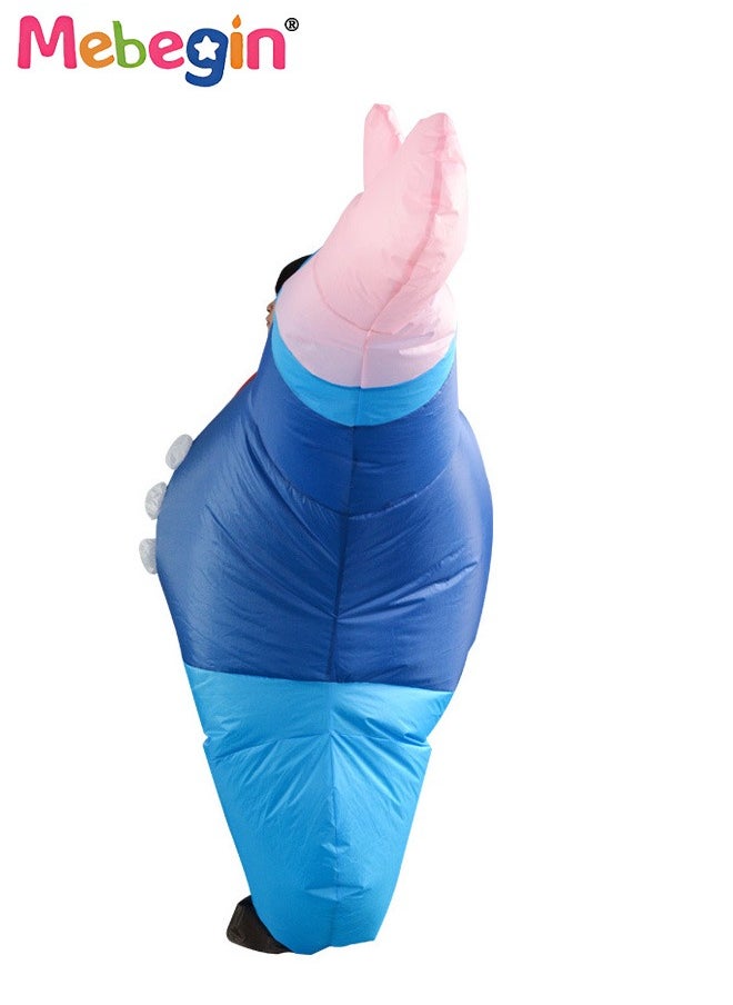 MEBEGIN Sailor Shape Inflatable Suit, Funny Sea Man Inflatable Costume with Blower and Battery Case, Creative Blow up Pretend Toy Costume for Dess up Parties, Festivals and Cosplay Games, Suitable 150-195cm Height, 4 AA Batteries Required(Not Included)  - Image 3