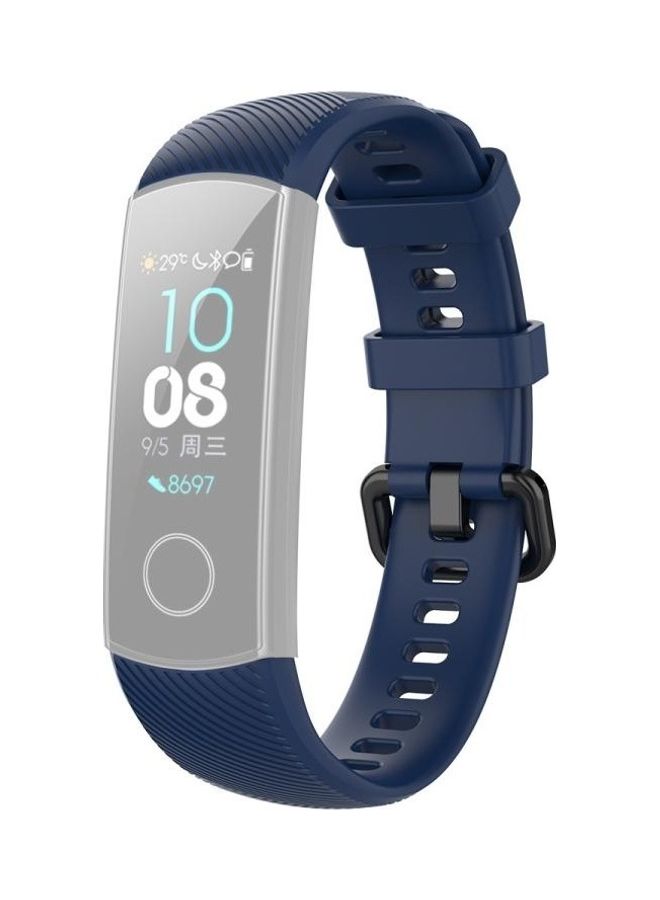 NIBEMINENT Silicone Wrist Strap for Huawei Honor Band 4/5 Blue - Image 1