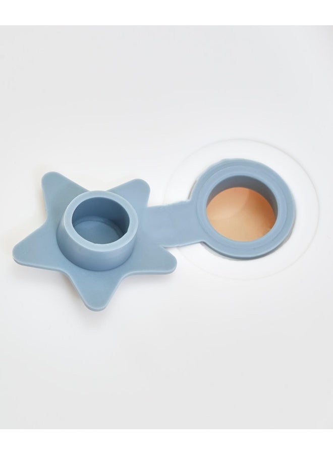 Fab N Funky Paw Designed Foldable Bath Tub with Drain Plug, Non-Slip Base, 0 Months+ , 83 x 51 x 21cm (Unfolded) - Pink - Image 4