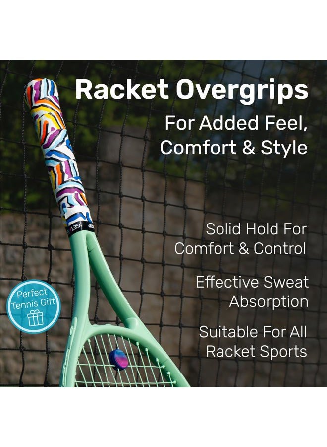 GET A GRIP Tennis Overgrips – Anti-Slip Grip Tape for Rackets, Sweat Absorbent & Quick-Drying – Overgrip Wrap for Tennis, Padel, Pickleball & Squash (Serve & Vibe, 3) - Image 5