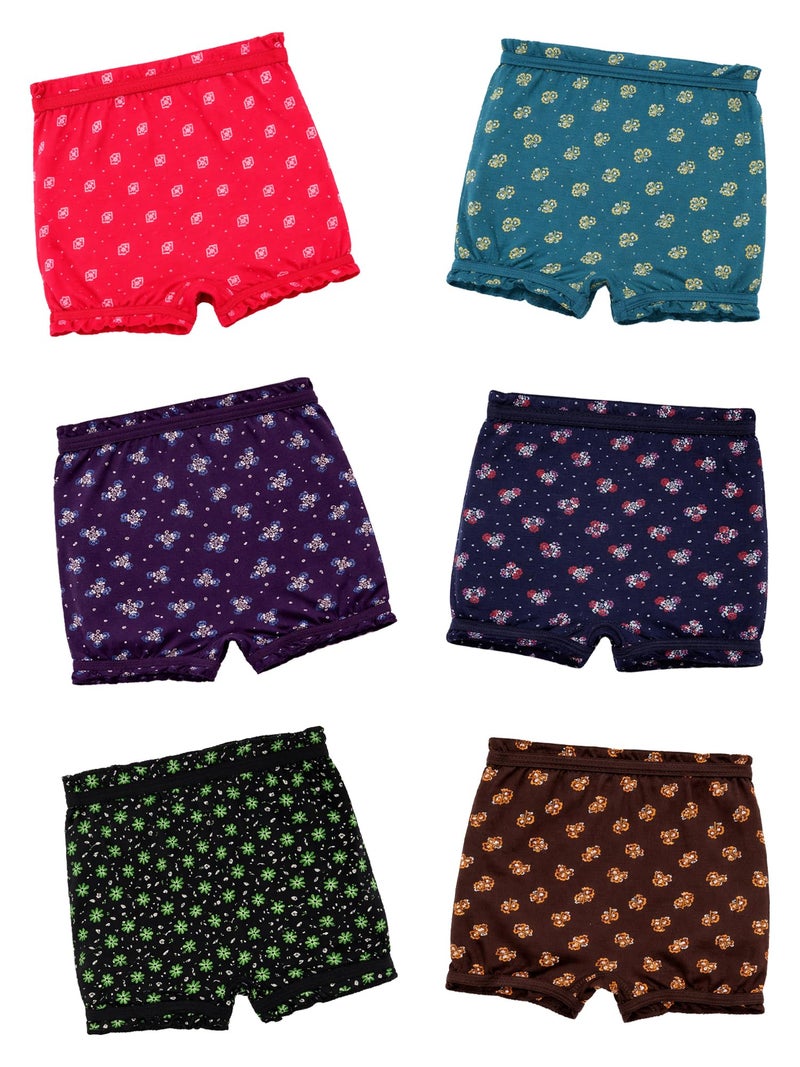 BODYCARE Unisex Cotton Printed Bloomers Pack of 6 Multicolour (Color & Print May Vary), 7-8 Years - Image 1