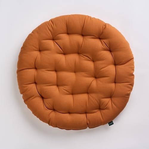 SKANDA FAB Premium Cotton Floor Seating Cushion | Luxurious Comfort & Microfiber Fill 60X60 CM Large Size for Meditation | Floor Cushions | Pooja | Living Room | Pets | Outdoor CinnamonBrown Pack of 2 - Image 5