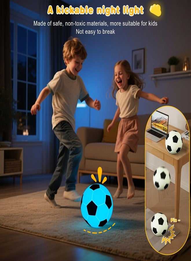 FlyonSea Sport Fans Night Light for Kids, Rechargeable Soccer Ball lamp 9 Colors Dimmable with Remote and Timer, Soccer Gifts for Boys 8-12 Girls Men - Image 5