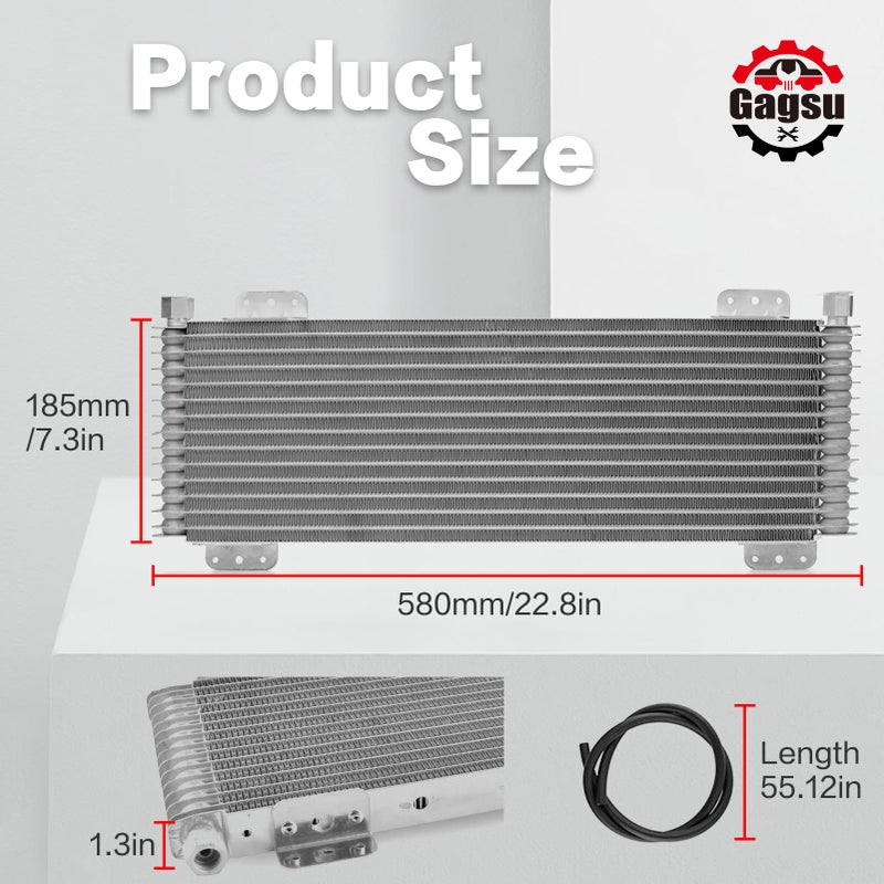 Gagsu 40k Transmission Oil Cooler lpd47391 Compatible with tru Cool Heavy Duty 40,000 GVW Max - Low Pressure Drop Trans Cooler - Image 2