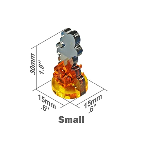 LITKO Flaming Wreckage Marker | Burning Wreckage | Miniature Wargame Fire Marker | Compatible with DND, Pathfinder, TTRPG, Flame of War, Bolt Action, and Other Miniature Games (Small) - Image 4