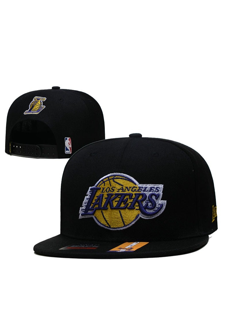 NBA Los Angeles Lakers Embroidered Logo Black Flat