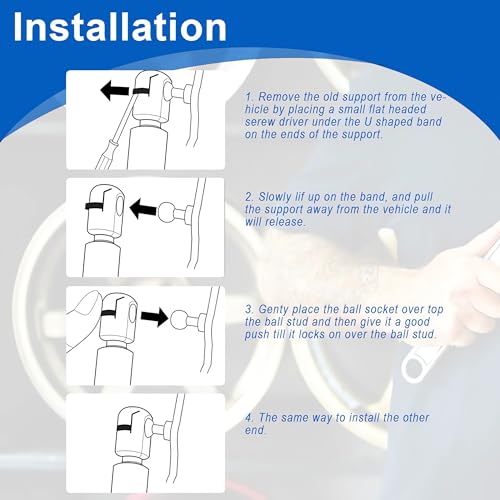 JSTEE Front Hood Lift Supports Struts Shocks for 2002-2010 Ford Explorer 4142 SG404025 819-6040 1L2Z16C826AA 2 Pcs, with Screwdriver for Install - Image 5