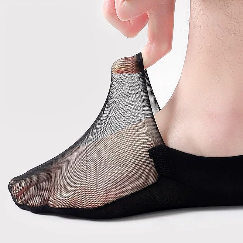 VANITYA Men’s Invisible No Show Socks, Premium Cotton Liner Socks with Anti-Slip Grip, Breathable, Sweat-Resistant, Non-Slip, Odour-Free Cotton Socks, Ideal for Loafers & Sneakers (Pack of 5) - Image 3