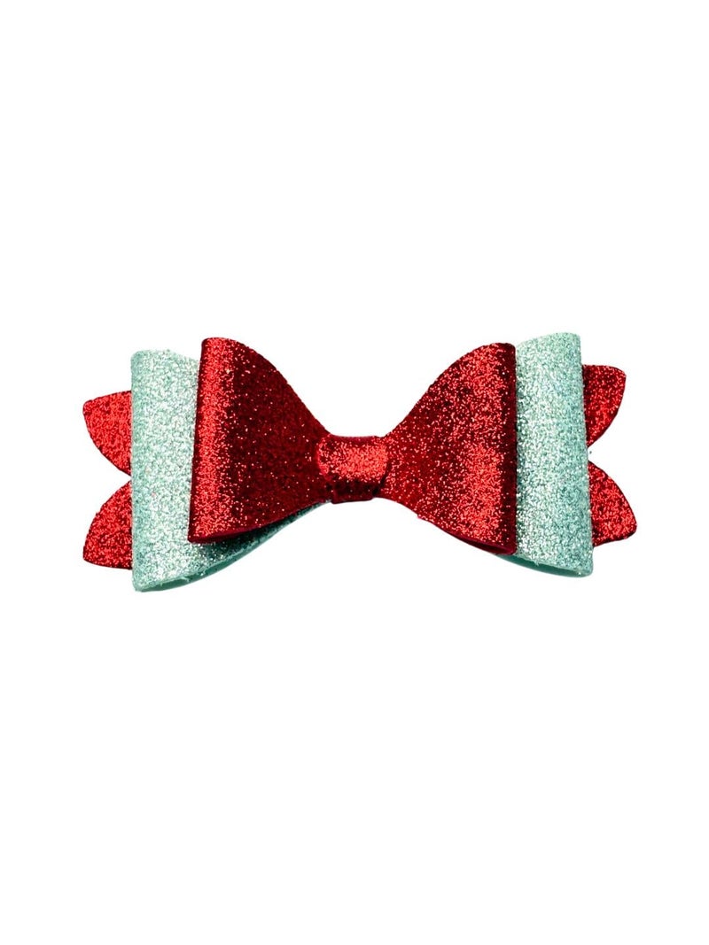 Arendelle Christmas Themed Glitter Hair Bow For Girls [ABW143] - Image 3