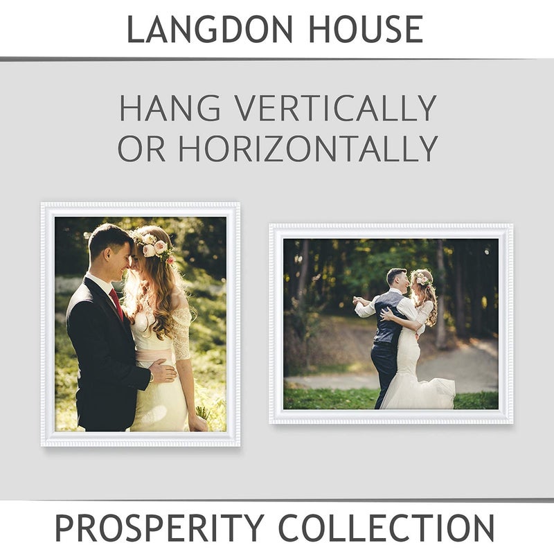 Langdon House 8x10 Picture Frames (White, 6 Pack), Contemporary Frame Set, Wall Mount or Table Top, Prosperity Collection - Image 5
