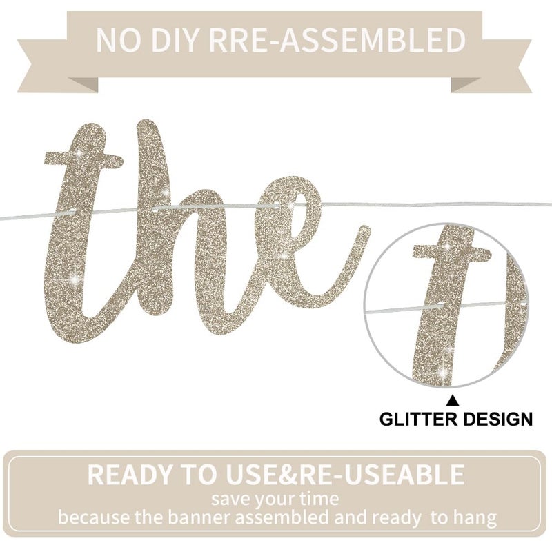 BEISHIDA Glitter Champagne The Beginning of A New Chapter Banner, Farewell party decorations,Graduation Sign 2026 Banner,Happy retirement Supplies,Going away party Sign Garland,Graduation banner - Image 2