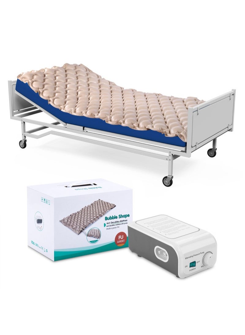 Aikanbo Premium Alternating Air Pressure Mattress Pad for Medical or Standard Bed Sore and Ulcer Relief Includes Ultra Quiet Pump Topper Fits Size Hospital  - Image 1