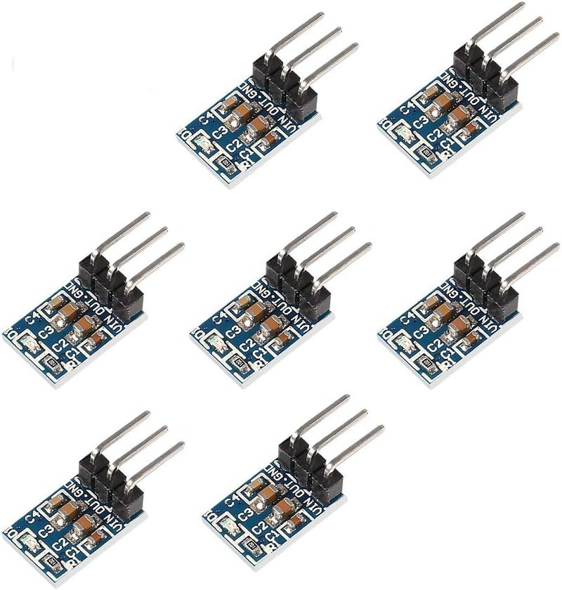 DORHEA 7 Pack 3.3V DC-DC Buck Converter 3 Pins AMS1117-3.3V DC 4.75V-12V to 3.3V Voltage Regulator Step Down Power Supply 800mA Buck Module - Image 1