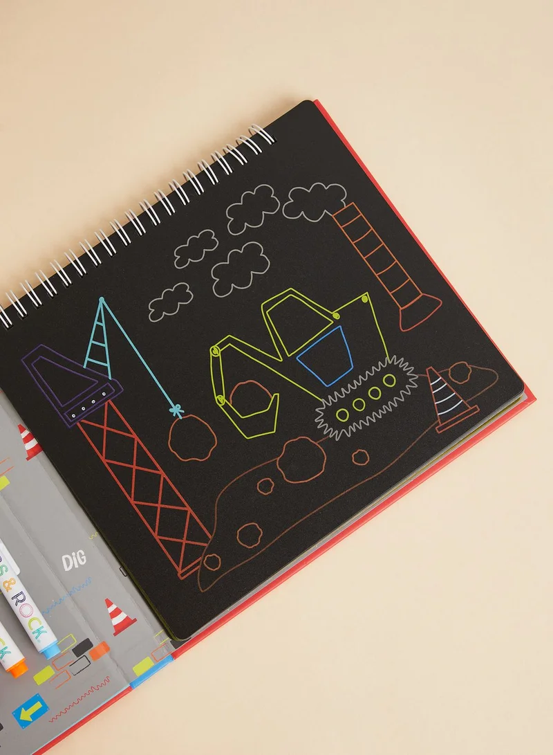 Floss & Rock Construction Chalkboard Sketchbook *New*