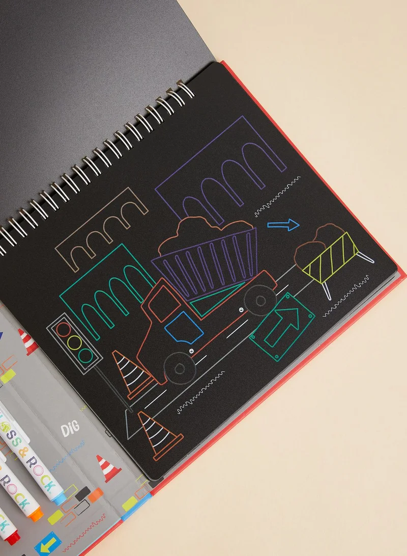 Floss & Rock Construction Chalkboard Sketchbook *New*