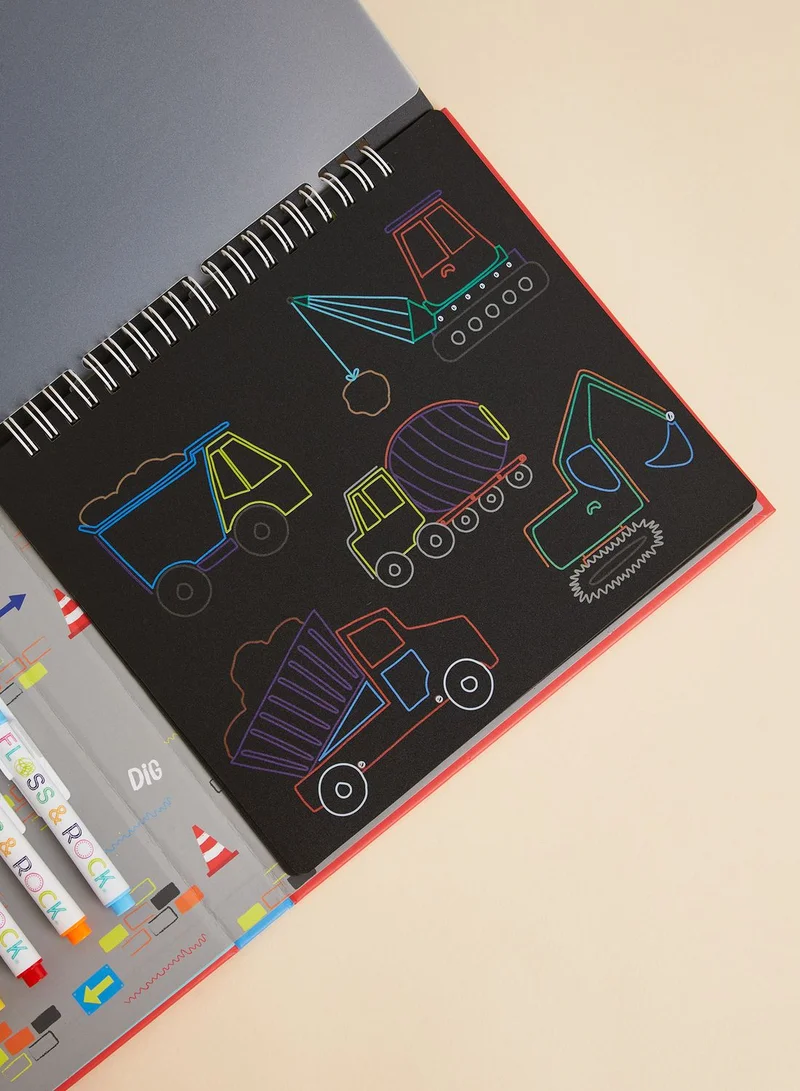 Floss & Rock Construction Chalkboard Sketchbook *New*