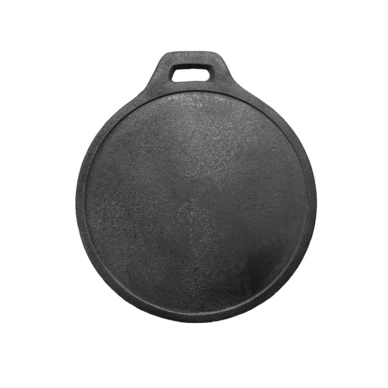 PRAGANIYA Cast Iron Dosa Tawa (10 Inch) Black,Pre-Seasoned - Image 1