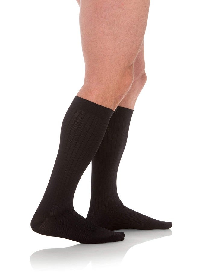 Jomi Compression Men Collection, Compression Socks Microfiber, 20-30mmHg 202 (Large, Black) - Image 2