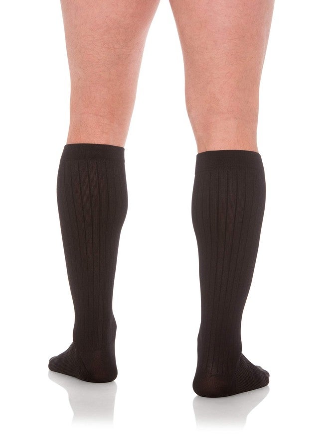 Jomi Compression Men Collection, Compression Socks Microfiber, 20-30mmHg 202 (Large, Black) - Image 3