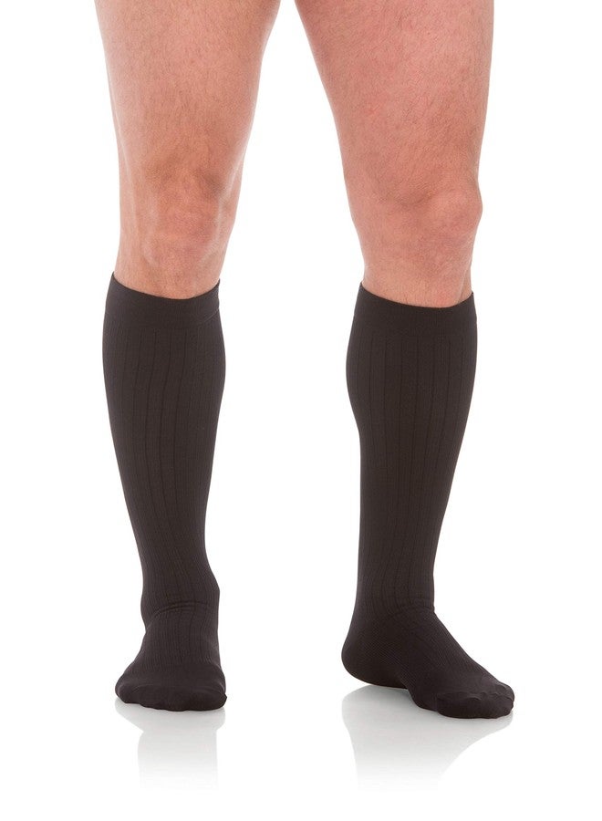 Jomi Compression Men Collection, Compression Socks Microfiber, 20-30mmHg 202 (Large, Black) - Image 1