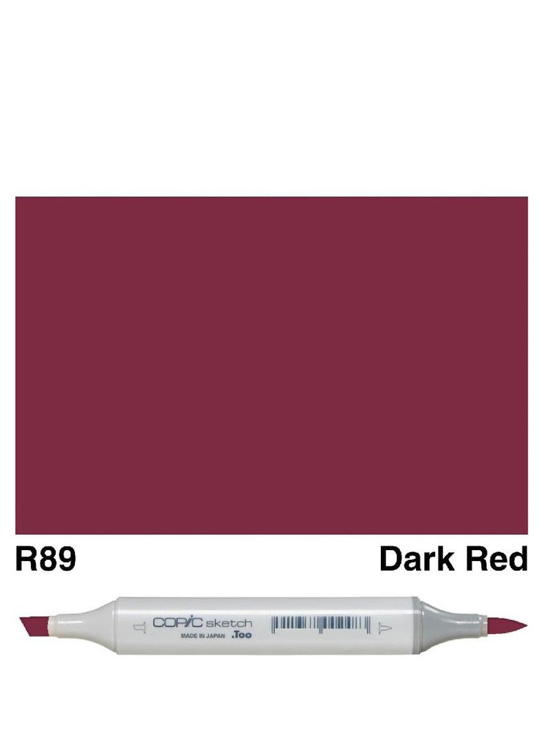 Sketch R-89 Graphic Art Marker Dark Red Twin Tip