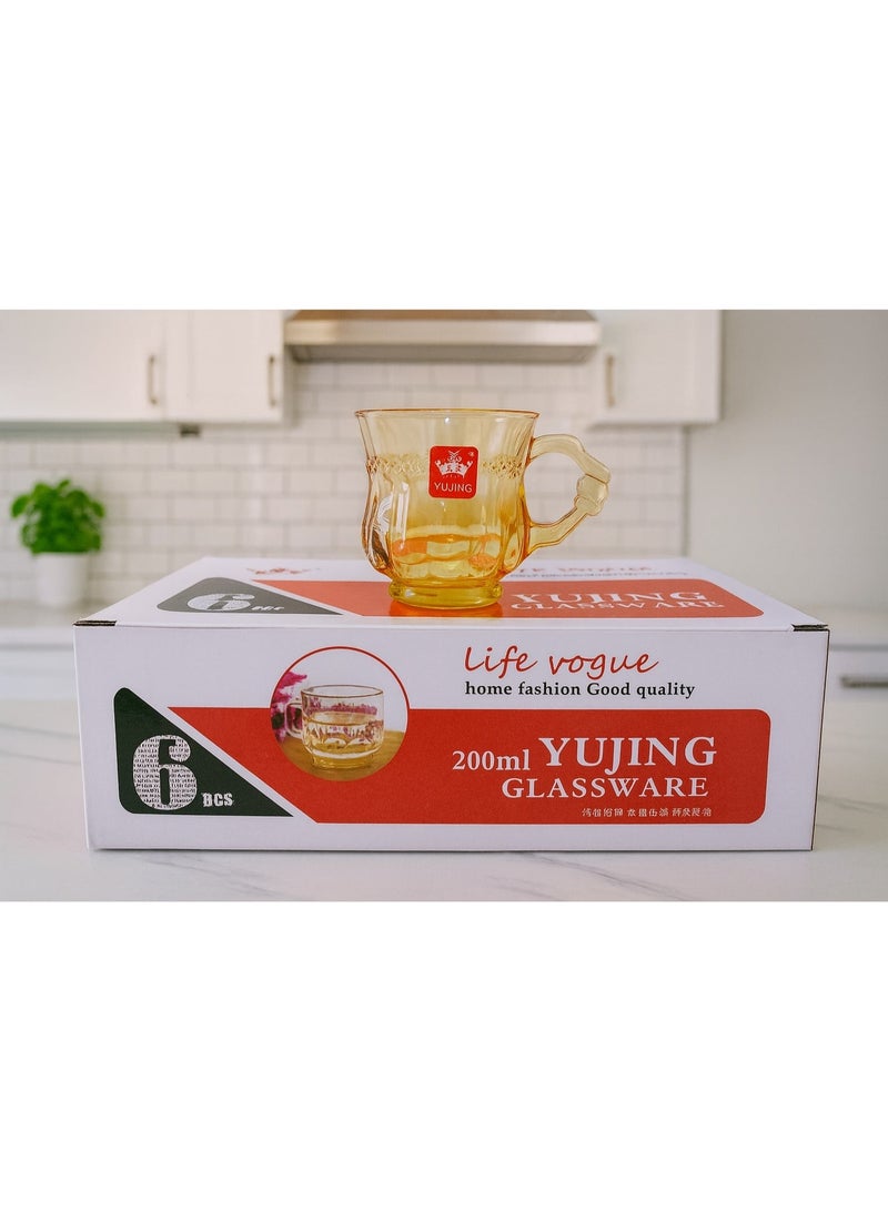 يوجينج طقم مجات شاي مستورد 6 قطع - Image 3